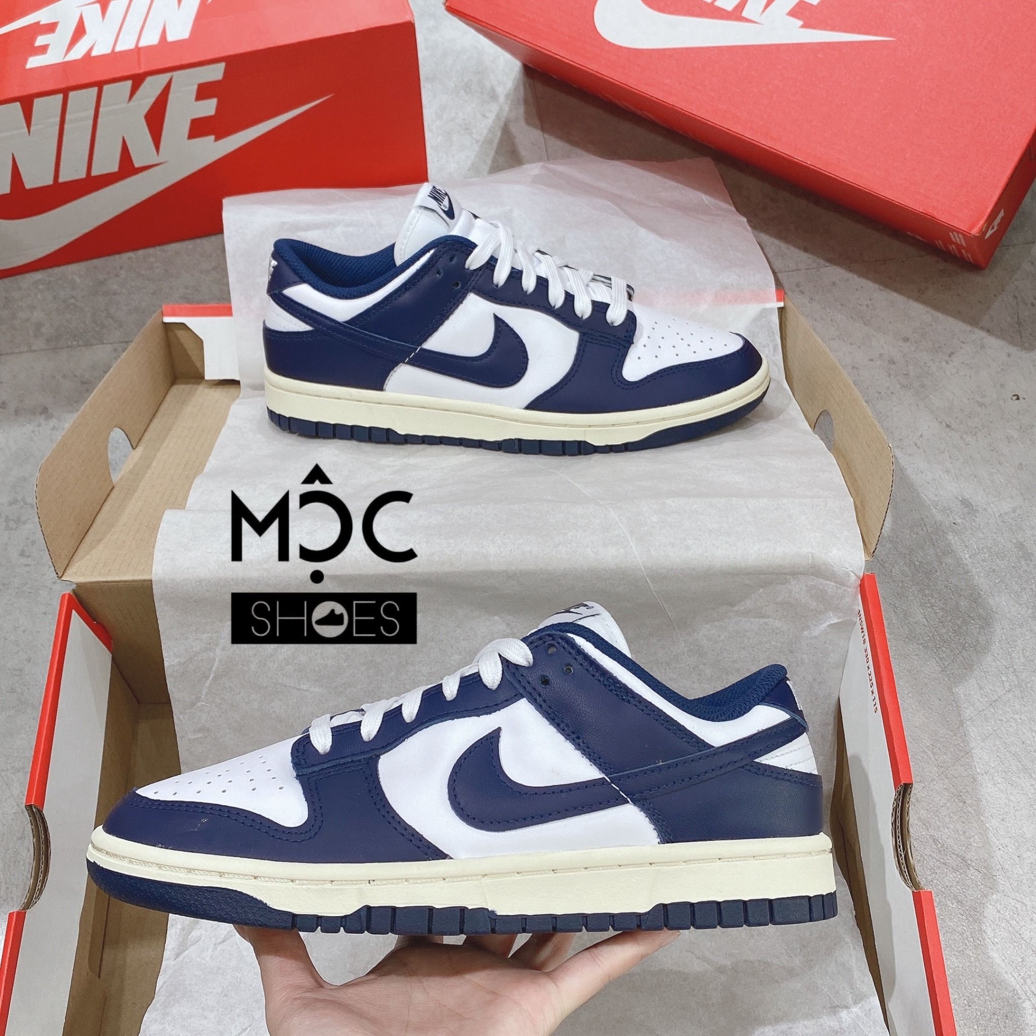  0208 - HÀNG CHÍNH HÃNG - GIÀY NIKE DUNK LOW- *MIDNIGHT NAVY* - 2022** - Code: (4) 