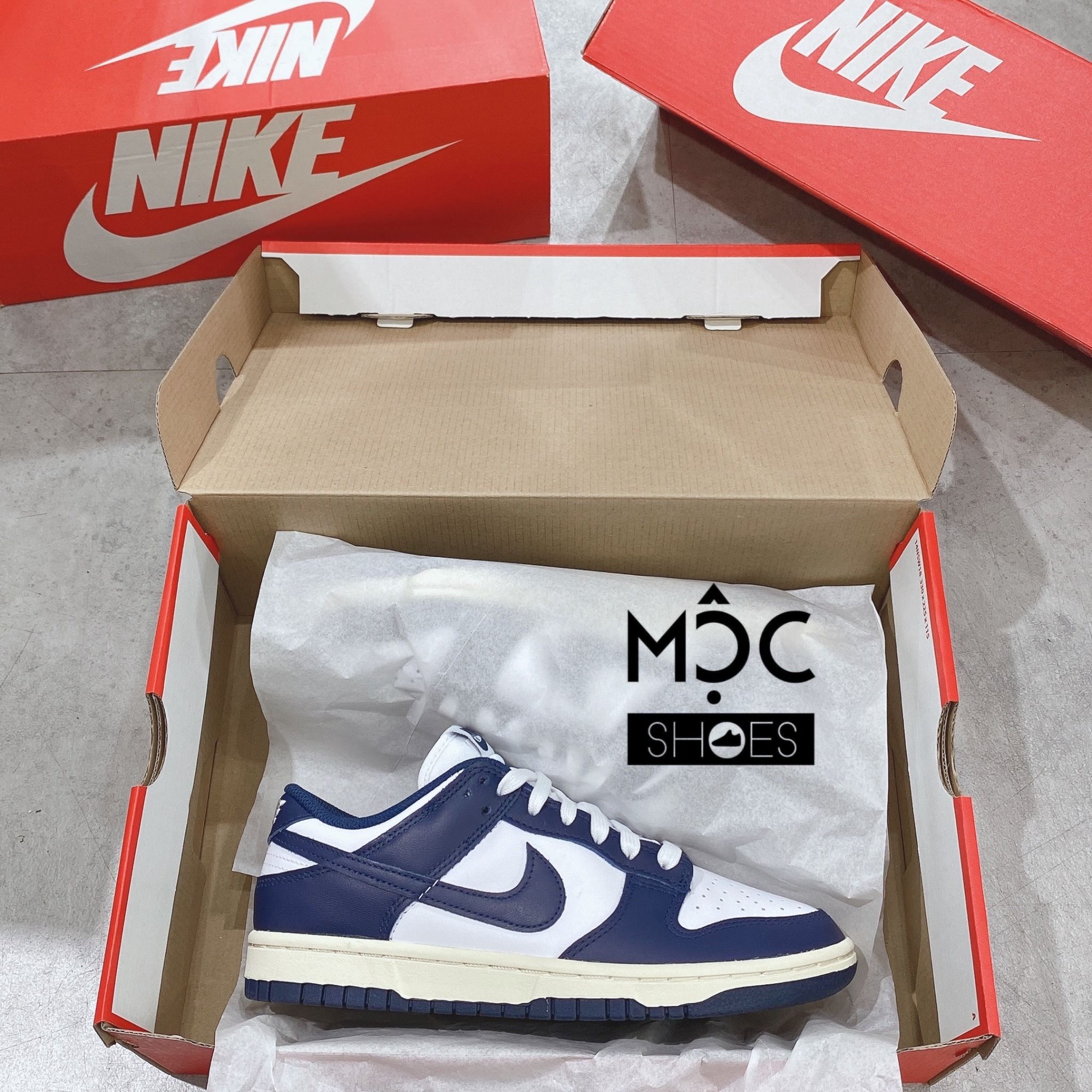  0208 - HÀNG CHÍNH HÃNG - GIÀY NIKE DUNK LOW- *MIDNIGHT NAVY* - 2022** - Code: (4) 