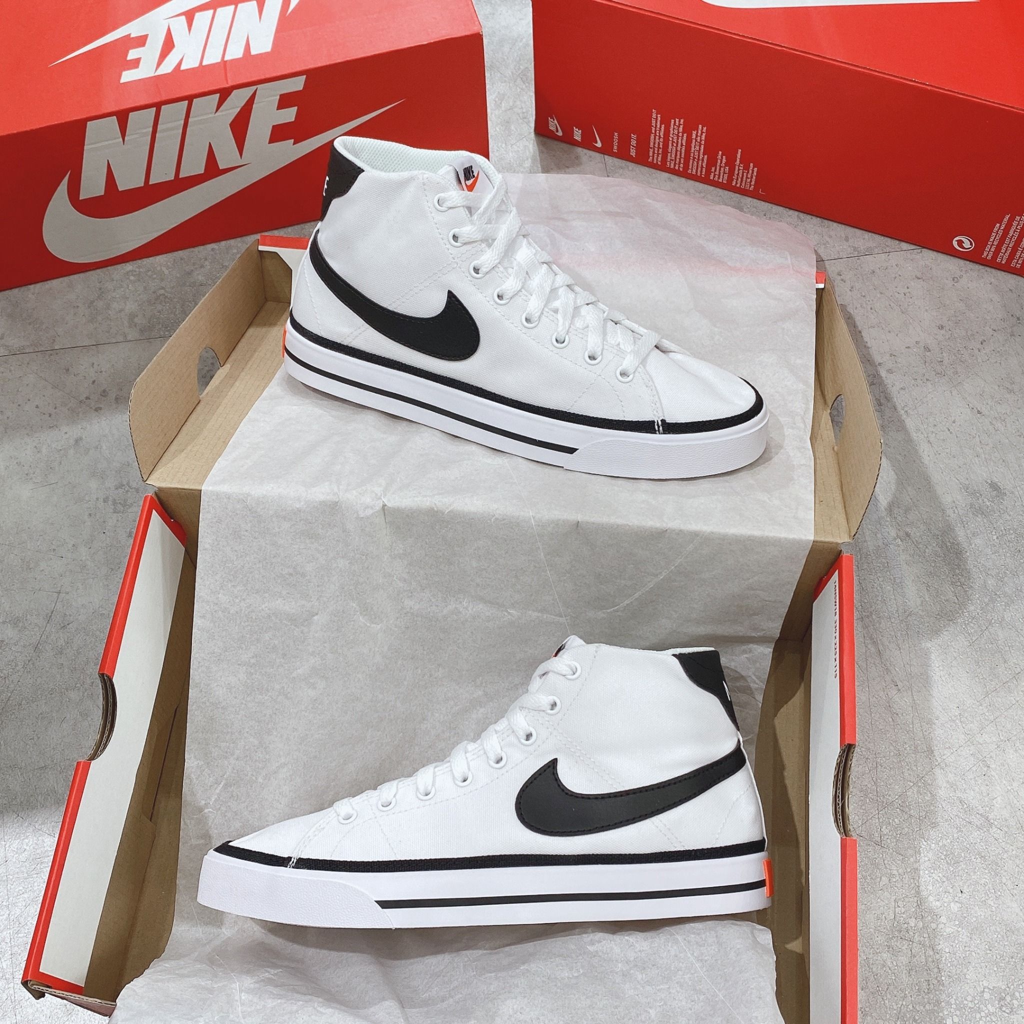 0204 - HÀNG CHÍNH HÃNG - GIÀY NIKECOURT LEGACY CANVAS MID - * BLACK – MỘC  SHOES