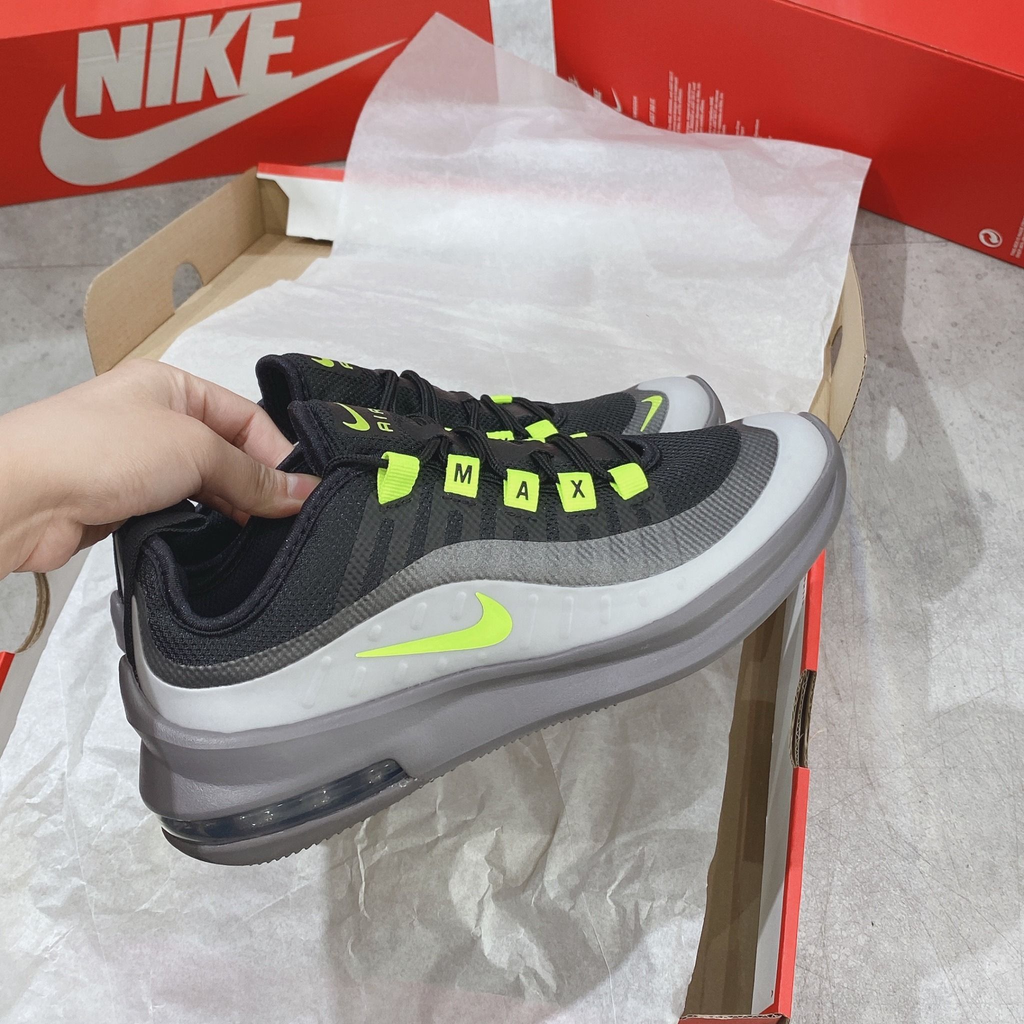  0202 - HÀNG CHÍNH HÃNG - GIÀY NIKE AIR MAX AXIS RUNNING - *GREY/VOLT* - 2022** - Code: AH5222-012 