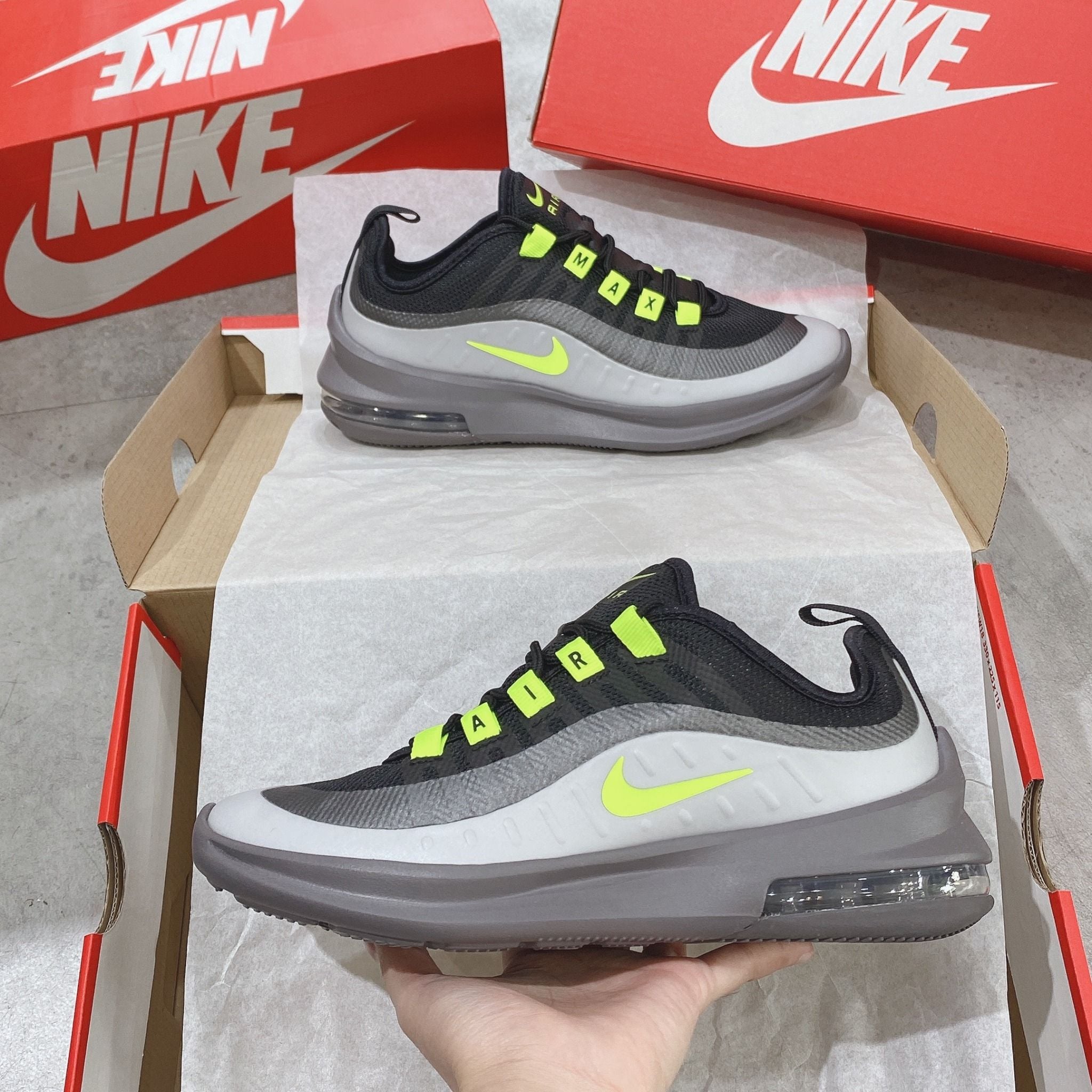  0202 - HÀNG CHÍNH HÃNG - GIÀY NIKE AIR MAX AXIS RUNNING - *GREY/VOLT* - 2022** - Code: AH5222-012 