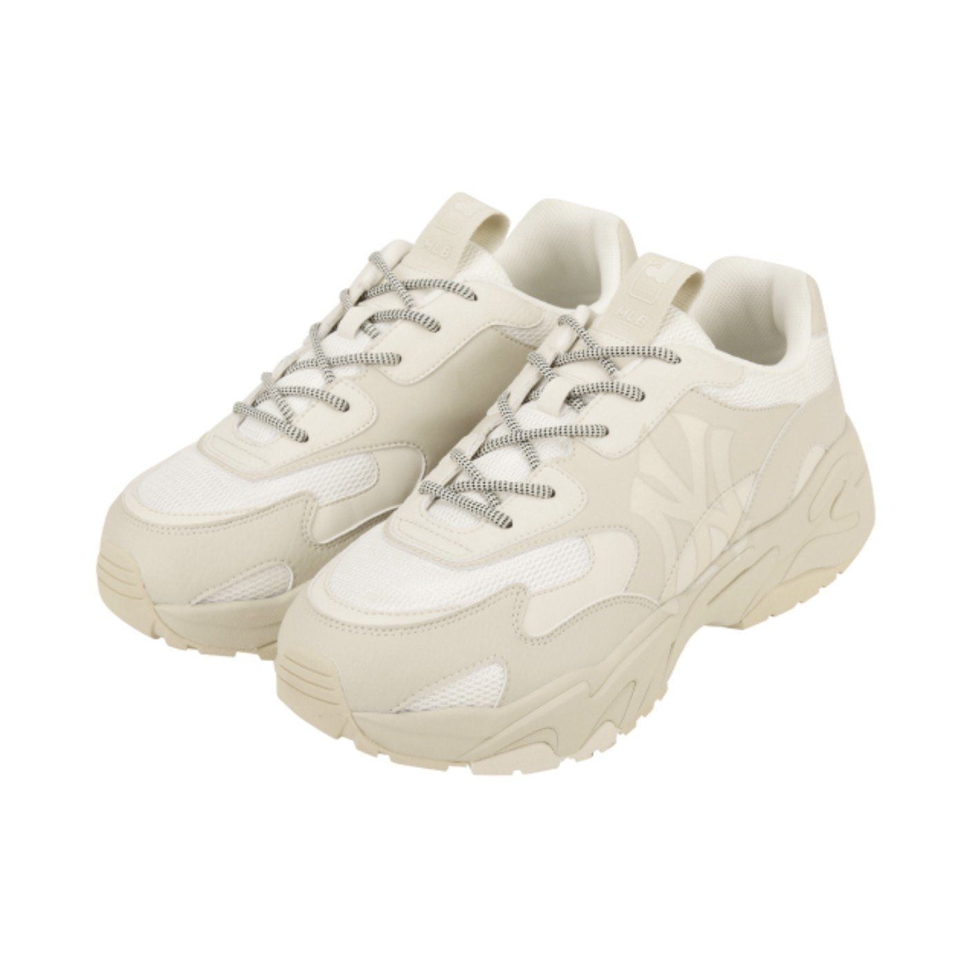  0215 - HÀNG CHÍNH HÃNG - GIÀY SNEAKER MLB CHUNKY LITE - NEW YORK - XÁM - *Beige* - 2021** - Code: 32SHC3111 (1) 