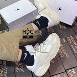  0236 - HÀNG CHÍNH HÃNG - GIÀY SNEAKER MLB CHUNKY LITE - NEW YORK - BE MỜ - *Beige* - 2021** - Code: 3ASHC311N-50IVS (1) 