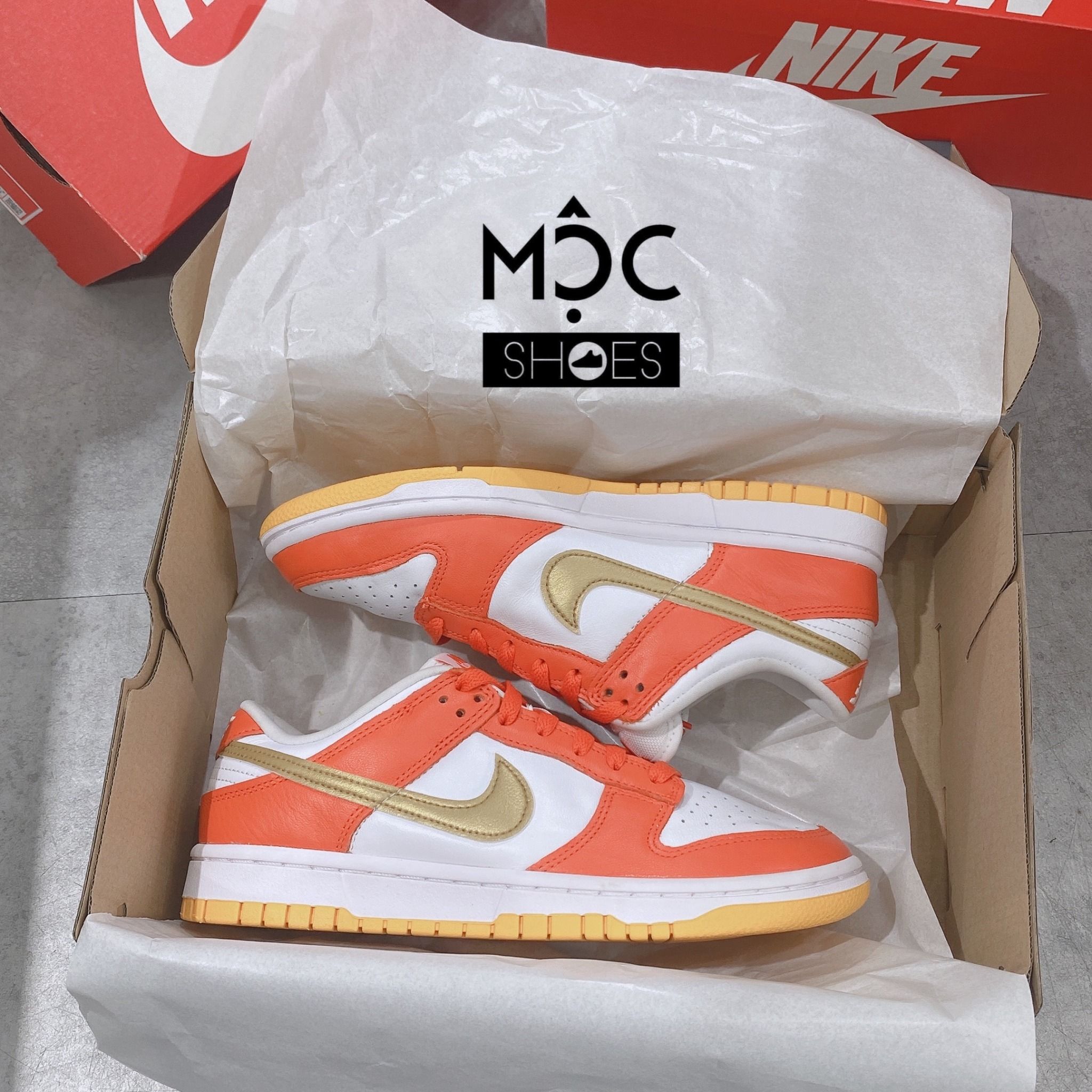  0221 - HÀNG CHÍNH HÃNG - GIÀY NIKE DUNK LOW- *Golden Orange* - 2022** - Code: (7) 