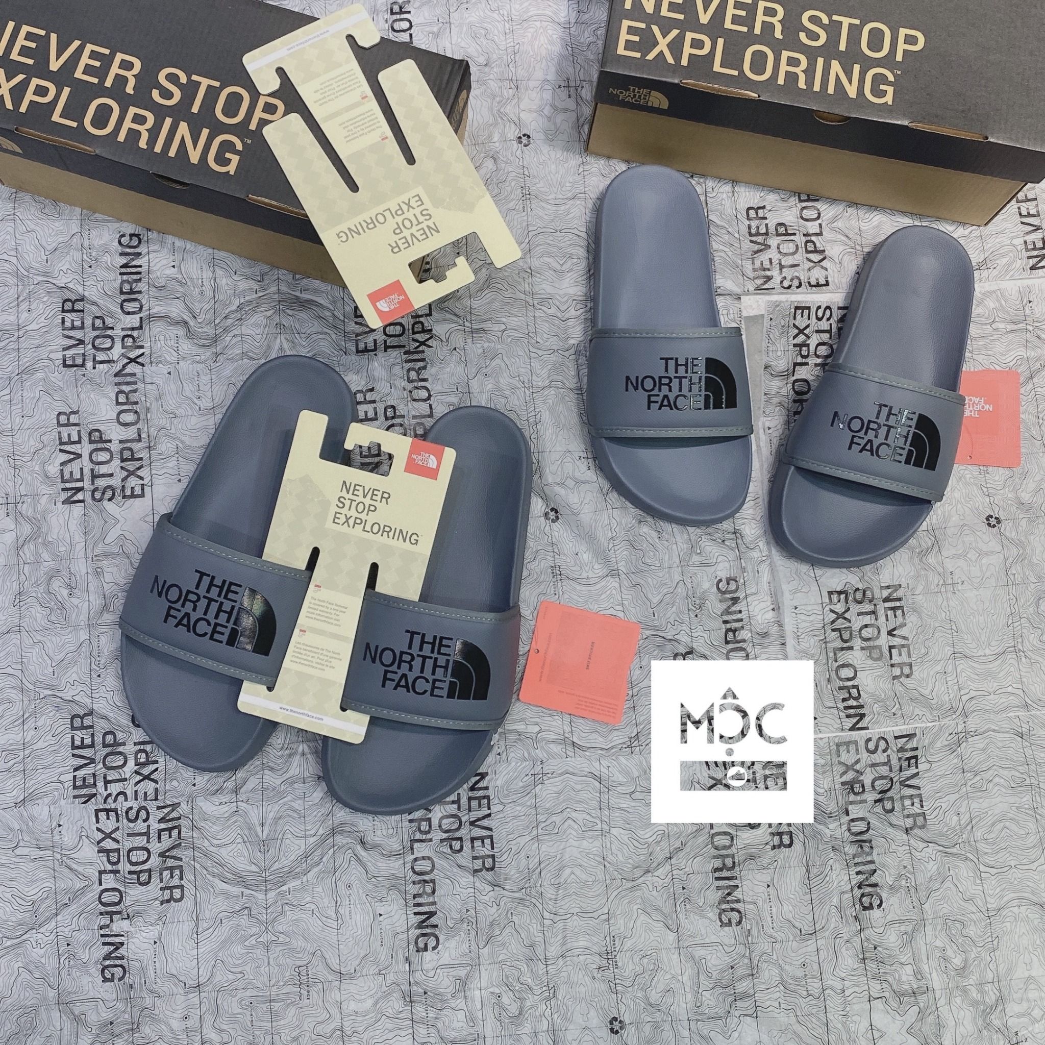  0226 - HÀNG CHÍNH HÃNG - DÉP THE NORTH FACE BASE CAMP SLIDE III - XÁM - *GREY* - 2022** - Code: NF0A4T2RKY4 
