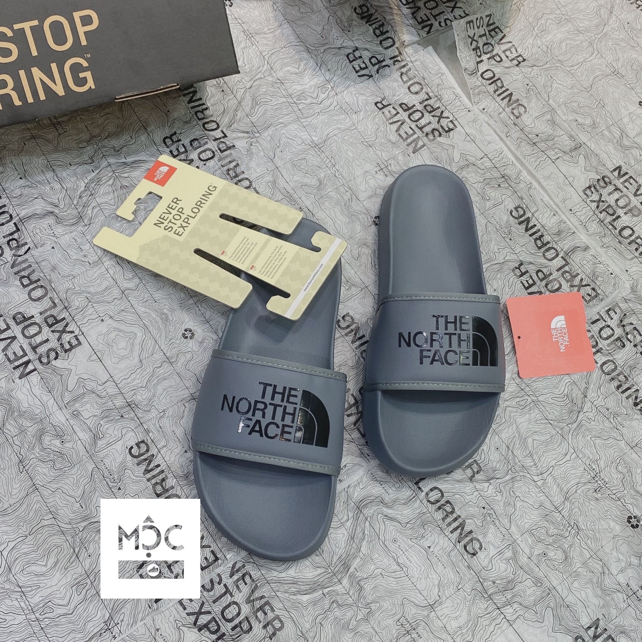  0226 - HÀNG CHÍNH HÃNG - DÉP THE NORTH FACE BASE CAMP SLIDE III - XÁM - *GREY* - 2022** - Code: NF0A4T2RKY4 