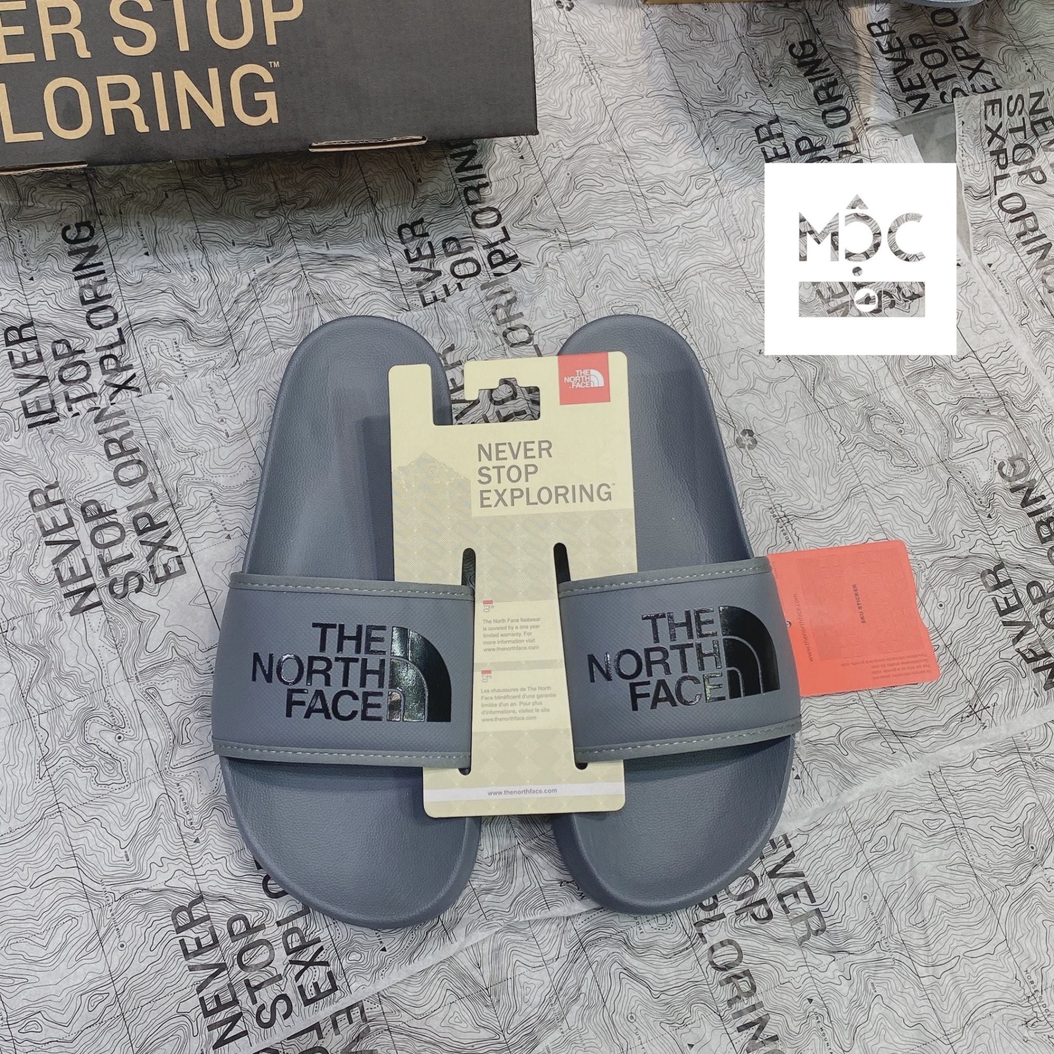  0226 - HÀNG CHÍNH HÃNG - DÉP THE NORTH FACE BASE CAMP SLIDE III - XÁM - *GREY* - 2022** - Code: NF0A4T2RKY4 