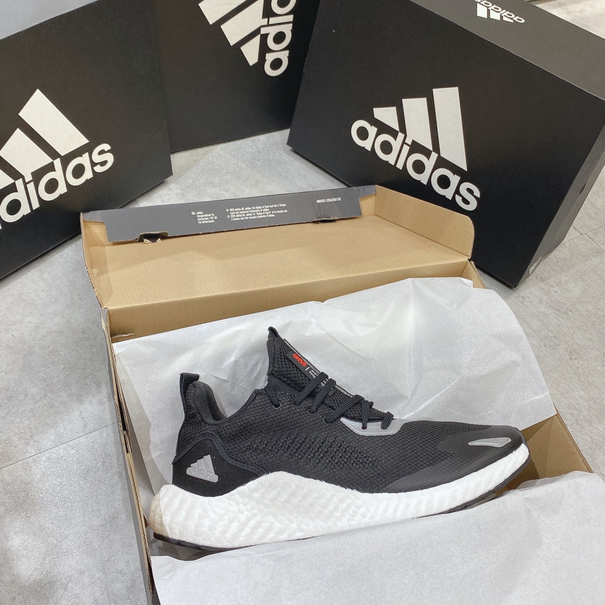  0239  - HÀNG CHÍNH HÃNG - GIÀY ADIDAS ALPHABOOST PHẢN QUANG 3M - *BLACK WHITE* - 2022** - Code: GZ1332 