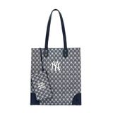 0397 - HÀNG CHÍNH HÃNG - Túi TOTE MLB họa tiết Monogram Jacquard TOTE Shopping - Xanh Navy 