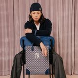  0397 - HÀNG CHÍNH HÃNG - Túi TOTE MLB họa tiết Monogram Jacquard TOTE Shopping - Xanh Navy 