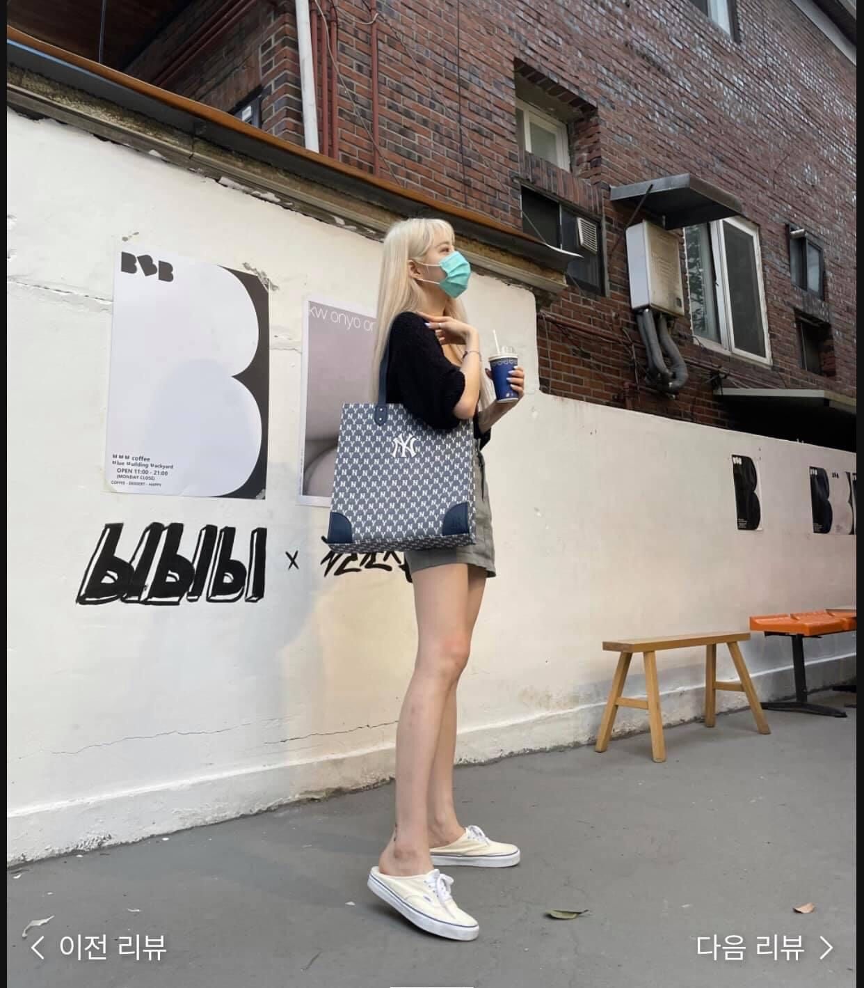  0397 - HÀNG CHÍNH HÃNG - Túi TOTE MLB họa tiết Monogram Jacquard TOTE Shopping - Xanh Navy 