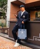  0436 - HÀNG CHÍNH HÃNG - Túi TOTE MLB họa tiết Monogram TOTE Shopping - *Xanh Denim* - Code: 3AORL031N-50NYS 