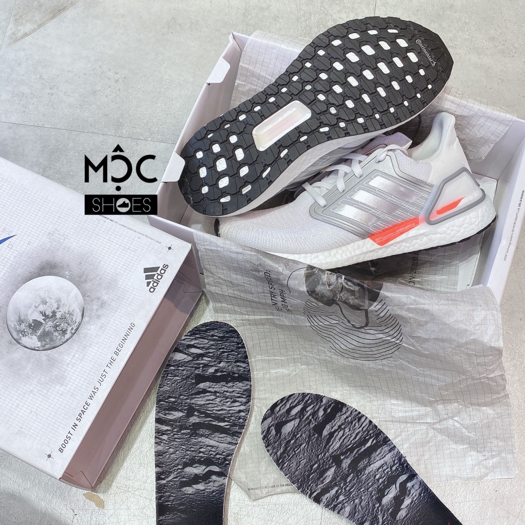  0238  - HÀNG CHÍNH HÃNG - GIÀY ADIDAS ULTRABOOST 20 TRẮNG NASA - *WHITE GREY* - 2022** - Code: FX7992 