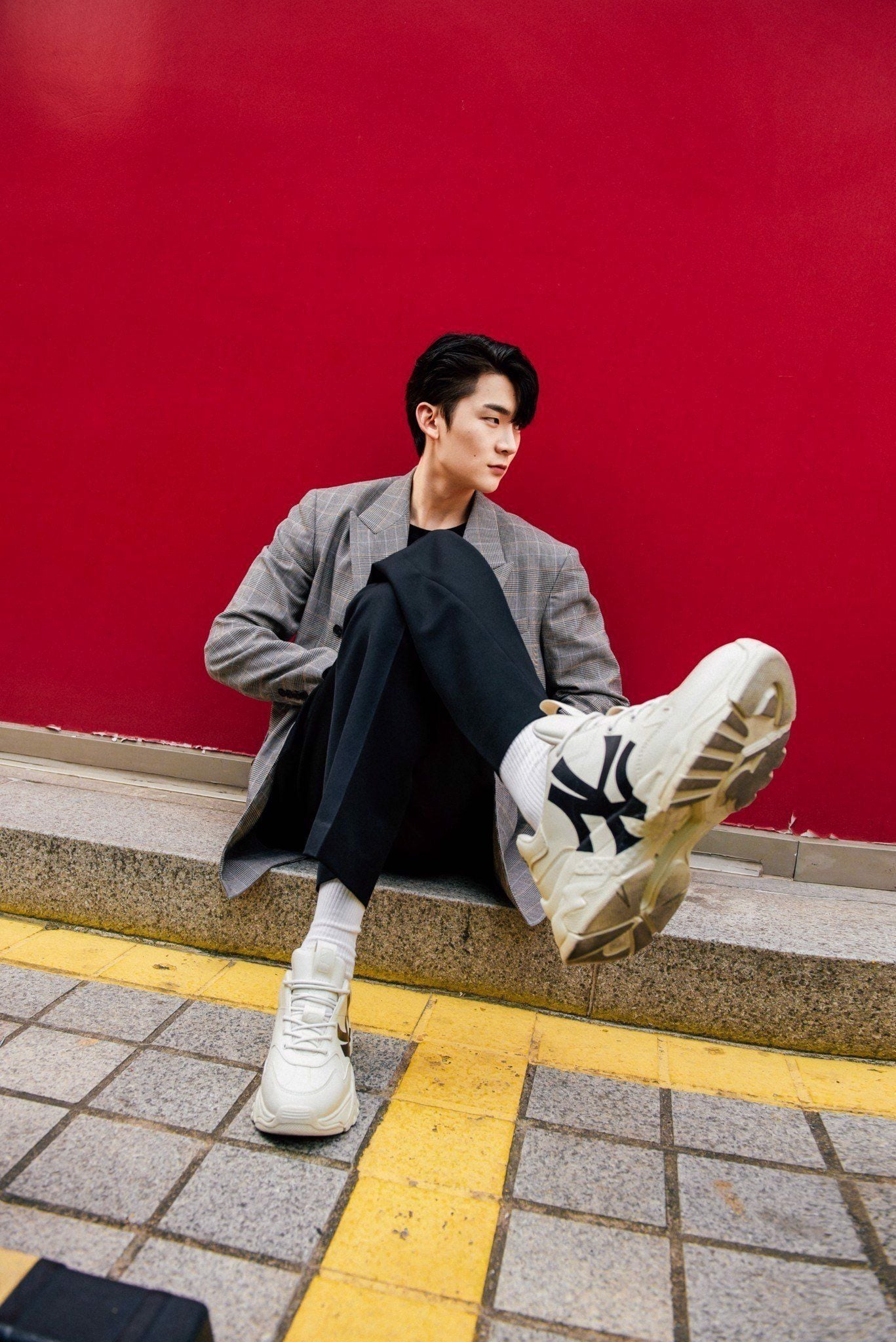  0241 - HÀNG CHÍNH HÃNG - GIÀY SNEAKER MLB BIG BALL CHUNKY A NEW YORK YANKEES - *NY MÀU TAN LOGO ĐEN* - 2021** - Code: 32SHC1011 50B 