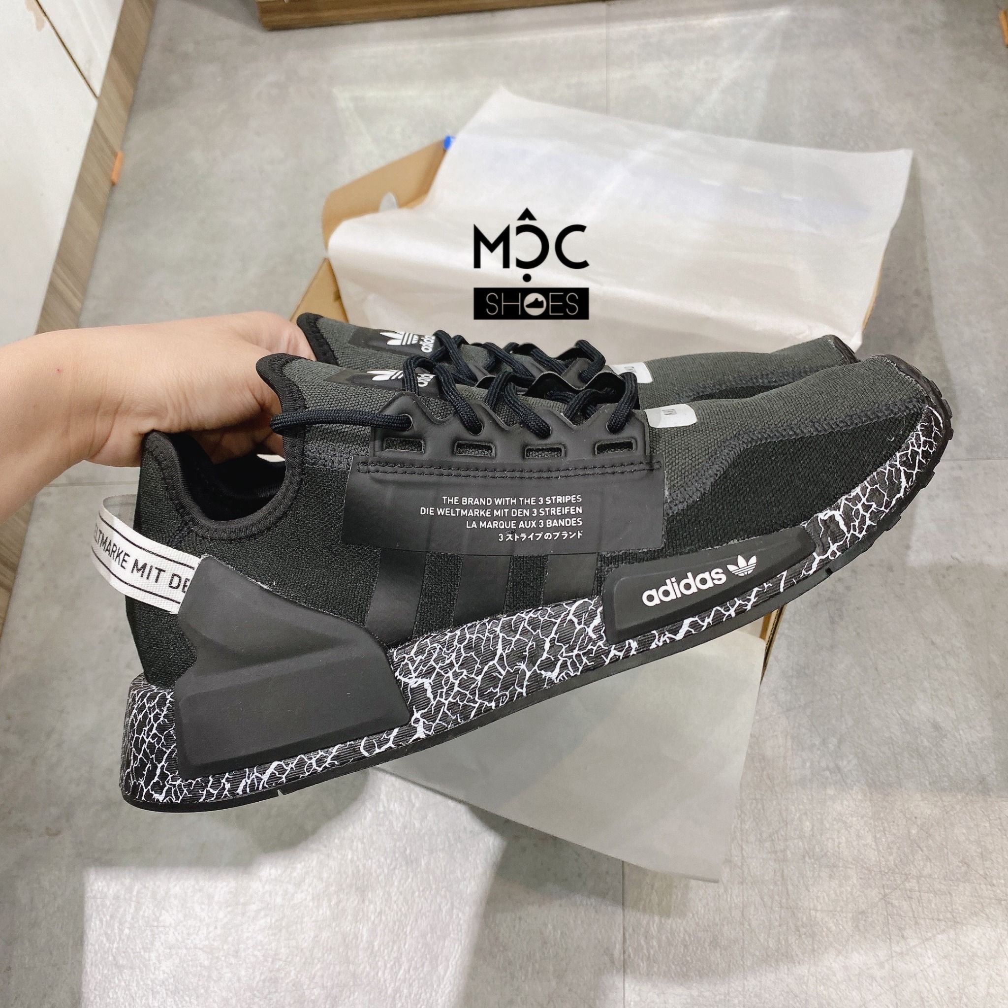  0251 - HÀNG CHÍNH HÃNG - GIÀY ADIDAS NMD (14) - R1 ĐẾ THUNDER - MÀU ĐEN - *2022* 