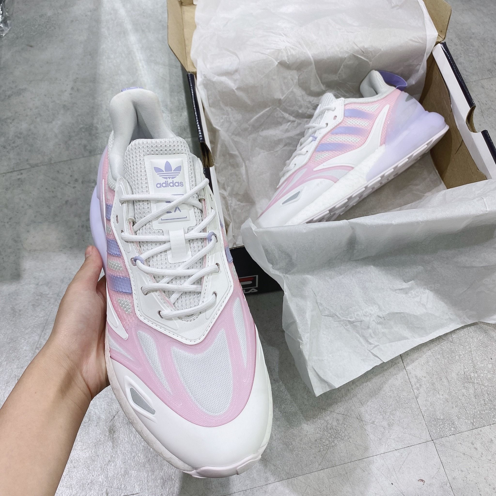  0257 - HÀNG CHÍNH HÃNG - GIÀY ADIDAS ZX2K SEASON MỚI NHẤT 2022 - *WHITE/VIOLET*- 2022** - Code: 