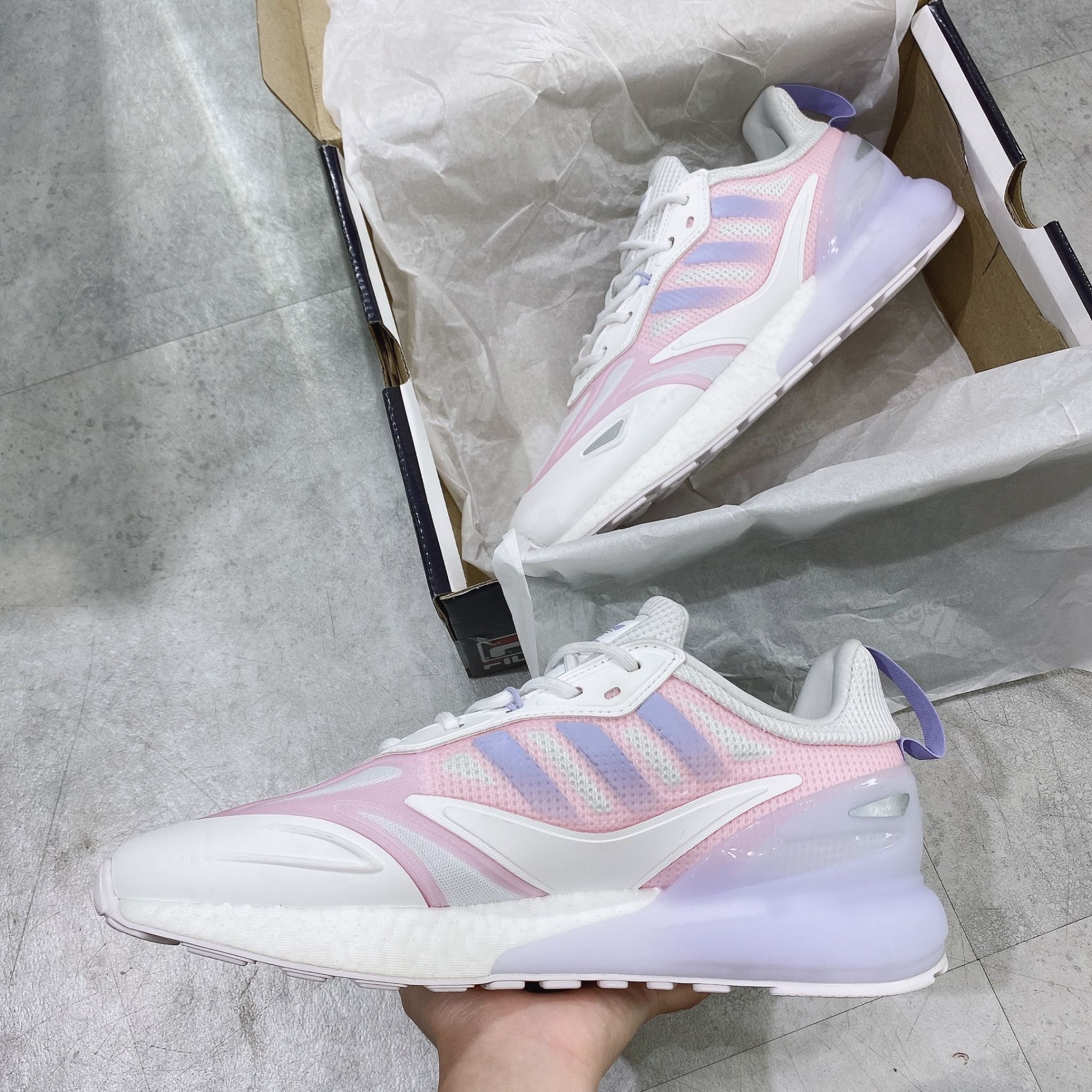  0257 - HÀNG CHÍNH HÃNG - GIÀY ADIDAS ZX2K SEASON MỚI NHẤT 2022 - *WHITE/VIOLET*- 2022** - Code: 