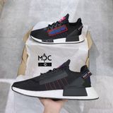  0253 - HÀNG CHÍNH HÃNG - GIÀY ADIDAS NMD (15) - R1V2 Đen Đế Trắng - Logo Xanh - MÀU ĐEN - *2022* 