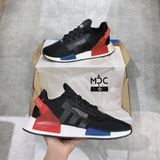  0254 - HÀNG CHÍNH HÃNG - GIÀY ADIDAS NMD (16) - R1V2 Đen Đế Trắng - 2 Cục Xanh Đỏ - MÀU ĐEN - *2022* 