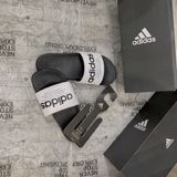  0258 - HÀNG CHÍNH HÃNG - DÉP ADIDAS CLOUDFOAM COMFORT - LOGO QUAI TRẮNG - *BLACK/WHITE* - (12) - Code: 