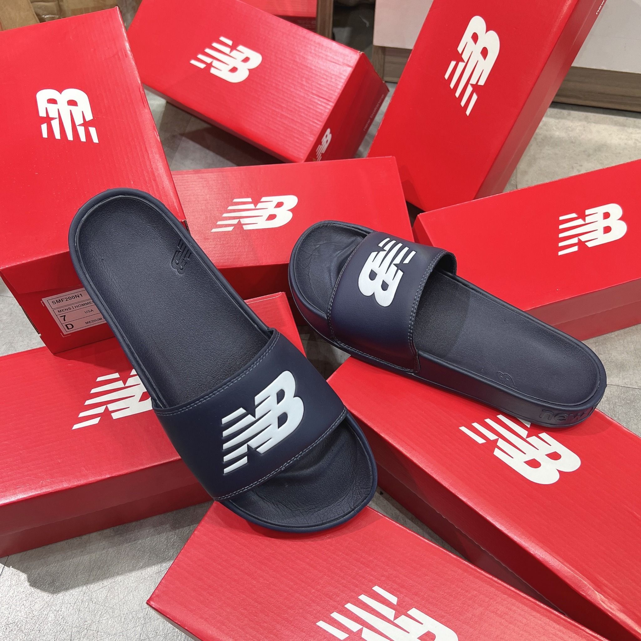 0300 - HÀNG CHÍNH HÃNG - DÉP NEW BALANCE - *NAVY* - 2022** - Code: SMF200N1 