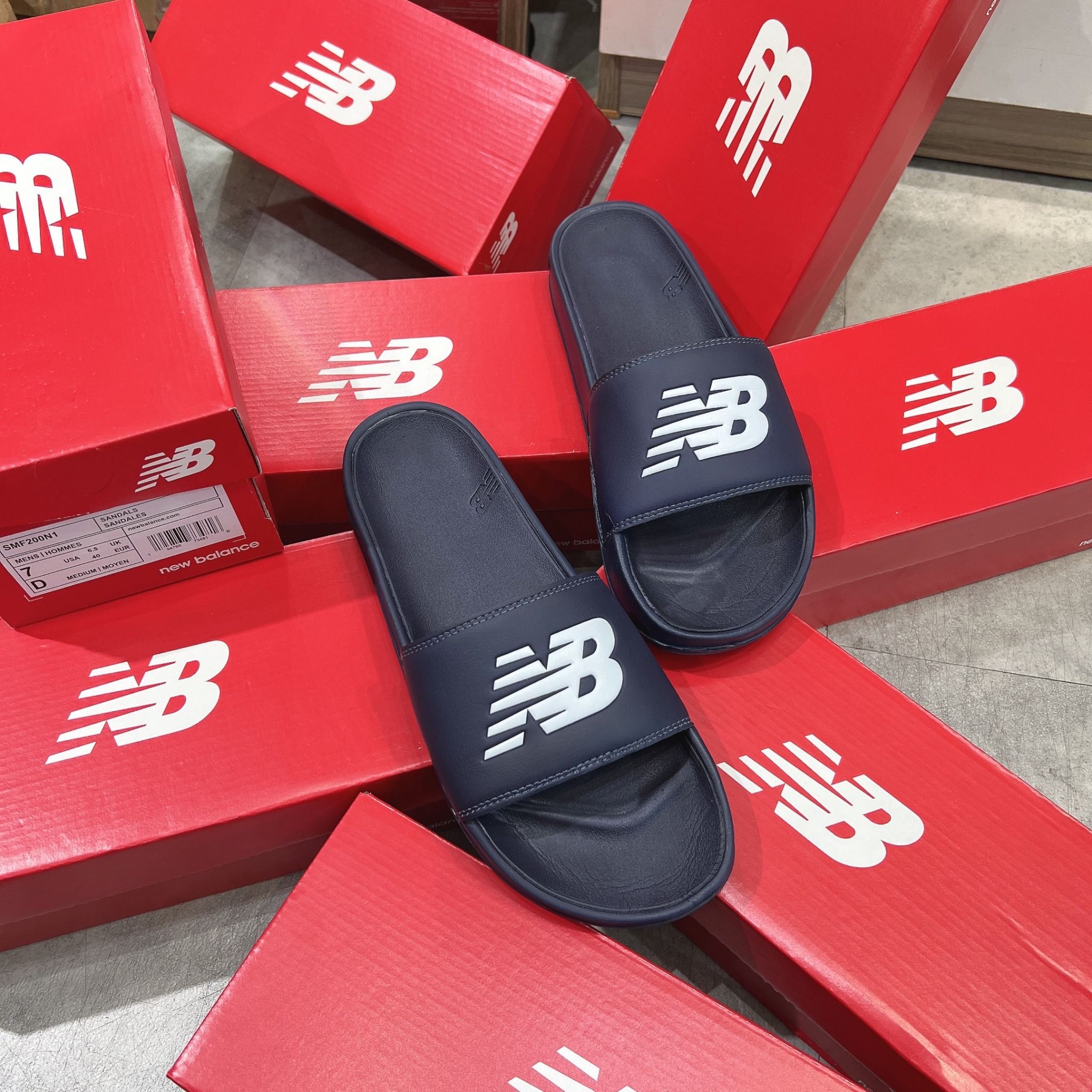  0300 - HÀNG CHÍNH HÃNG - DÉP NEW BALANCE - *NAVY* - 2022** - Code: SMF200N1 
