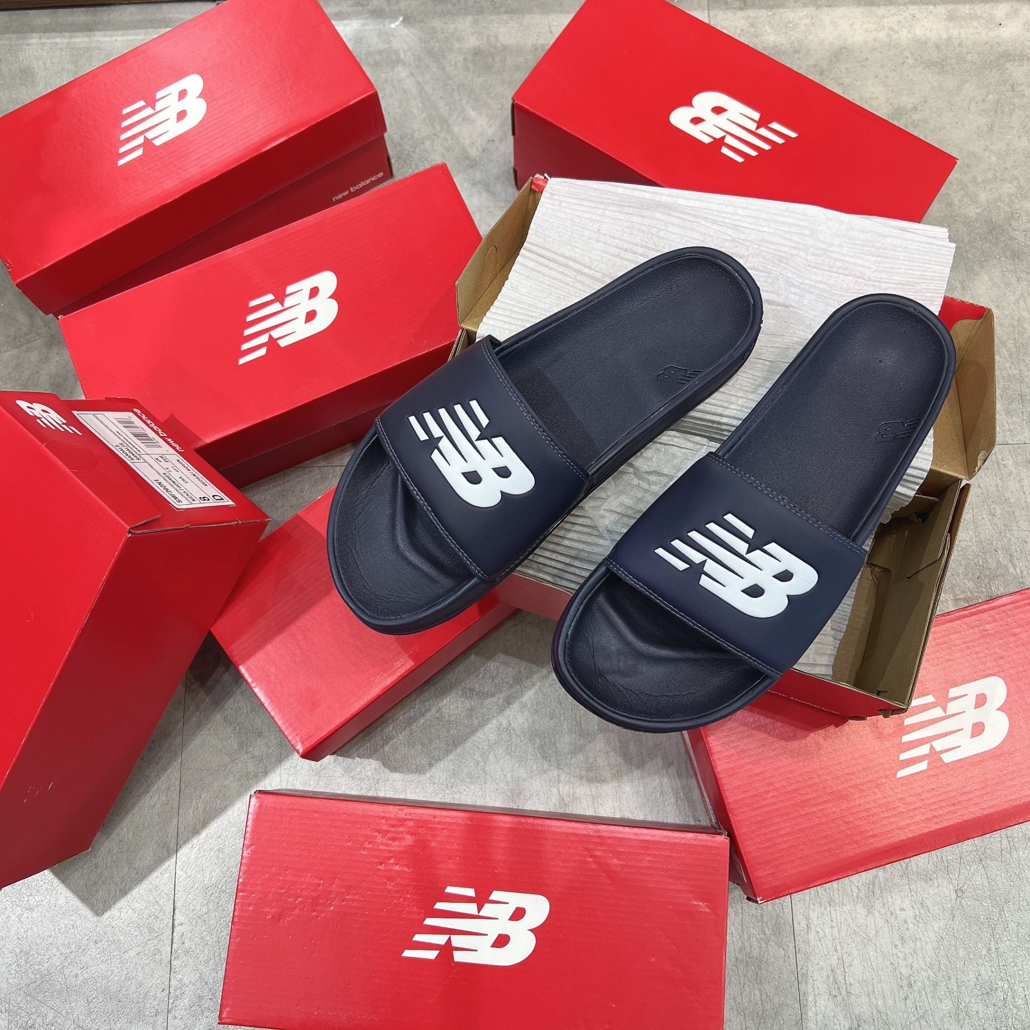  0300 - HÀNG CHÍNH HÃNG - DÉP NEW BALANCE - *NAVY* - 2022** - Code: SMF200N1 