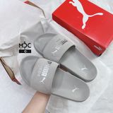  0317 - HÀNG CHÍNH HÃNG - DÉP PUMA SUEDE  LEADCAT - *GREY / LOGO SILVER* - 2022** 