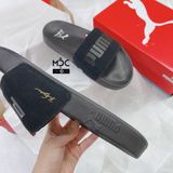  0318 - HÀNG CHÍNH HÃNG - DÉP PUMA SUEDE  LEADCAT - *ĐEN / CỜ PHÁP* - 2022** 