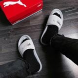  0317 - HÀNG CHÍNH HÃNG - DÉP PUMA SUEDE  LEADCAT - *GREY / LOGO SILVER* - 2022** 