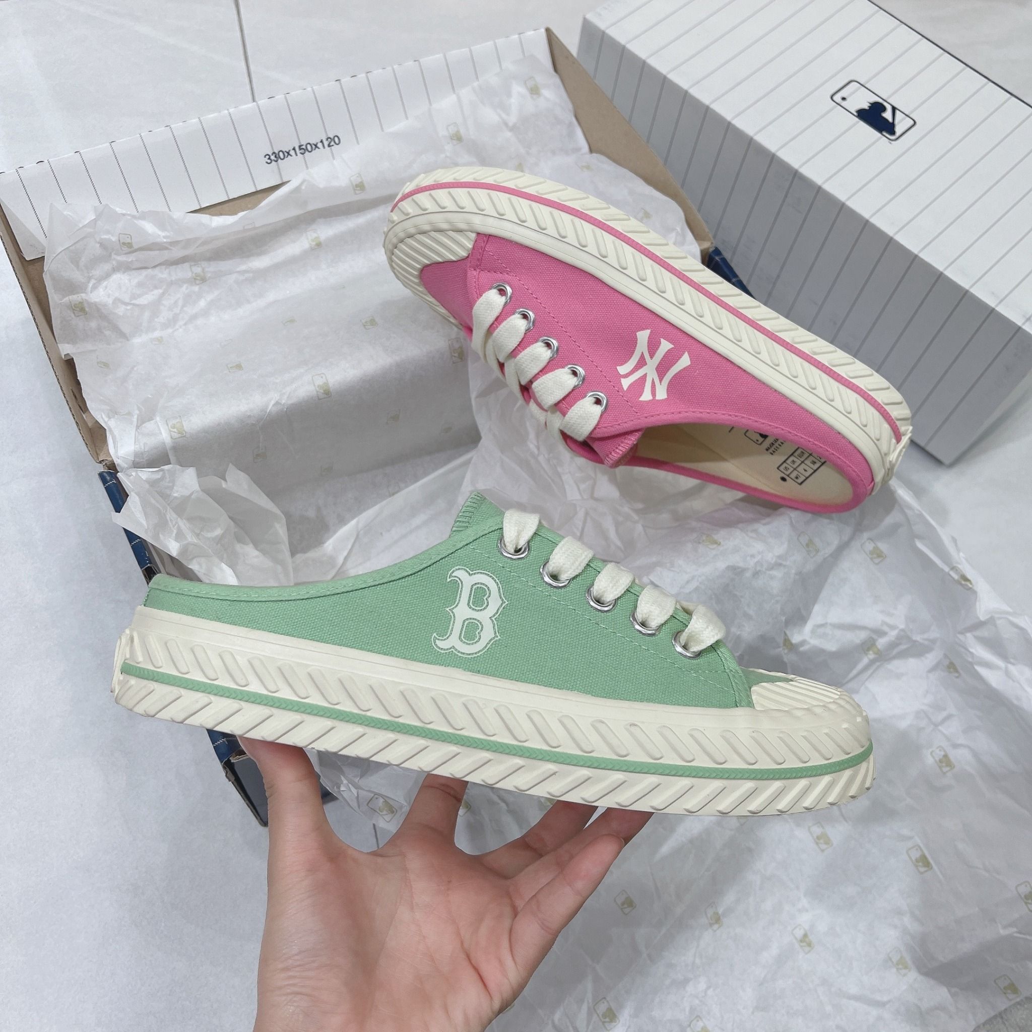  0313 - HÀNG CHÍNH HÃNG - GIÀY MLB MULE *ĐẠP GÓT* - *XANH LÁ / MINT* - 2022** 