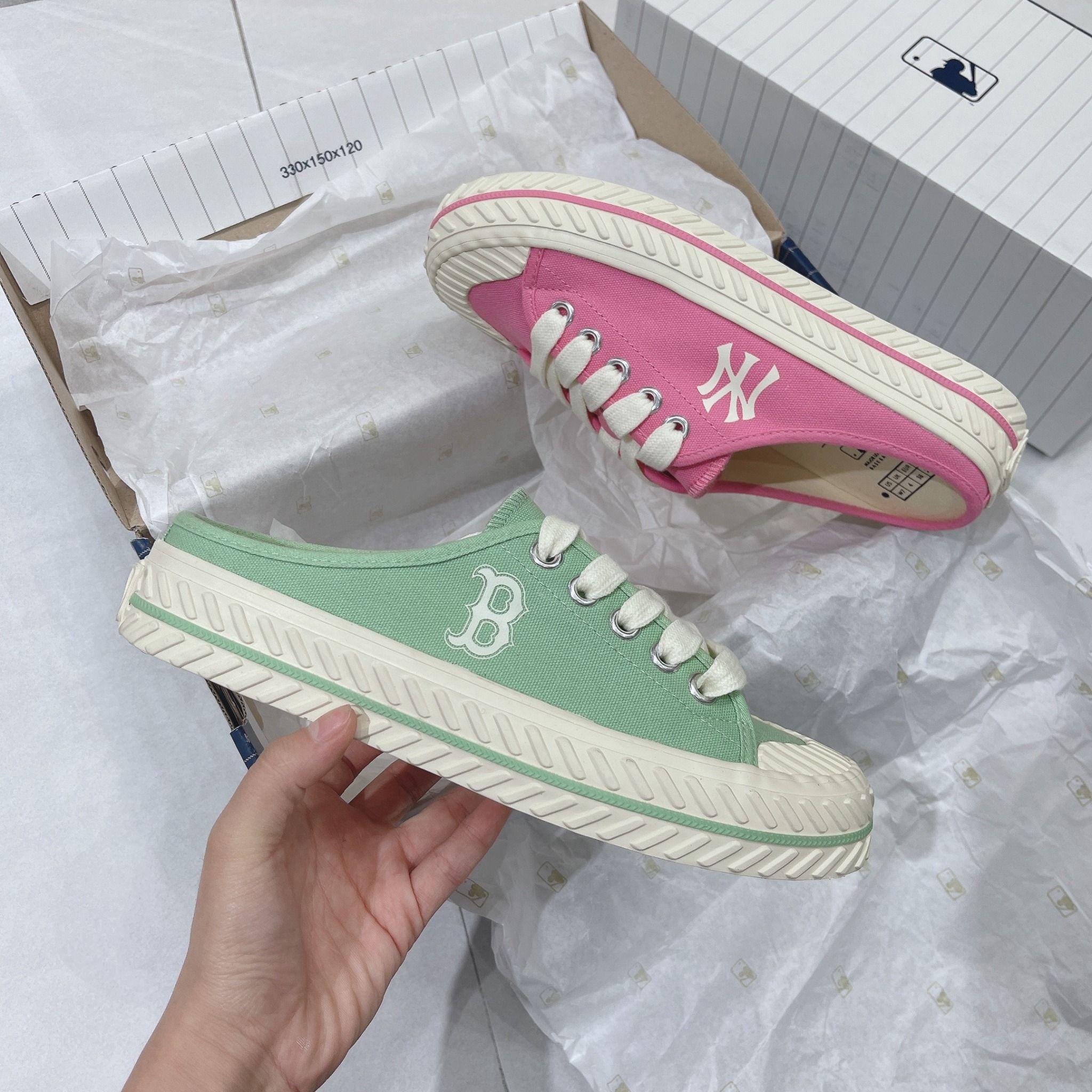  0313 - HÀNG CHÍNH HÃNG - GIÀY MLB MULE *ĐẠP GÓT* - *XANH LÁ / MINT* - 2022** 