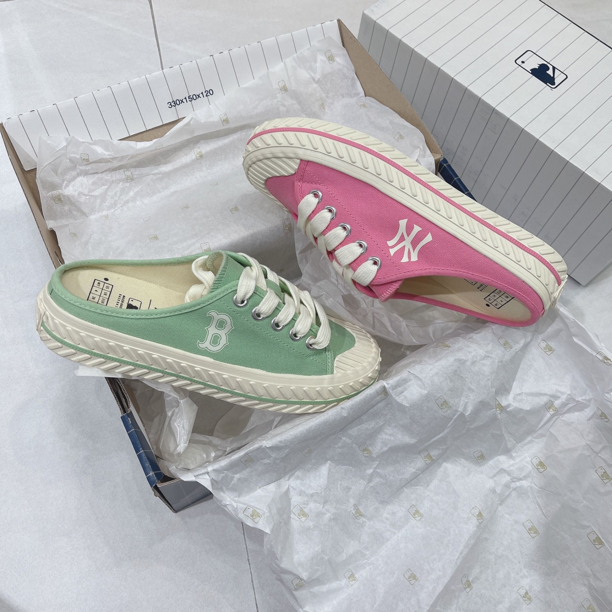  0313 - HÀNG CHÍNH HÃNG - GIÀY MLB MULE *ĐẠP GÓT* - *XANH LÁ / MINT* - 2022** 