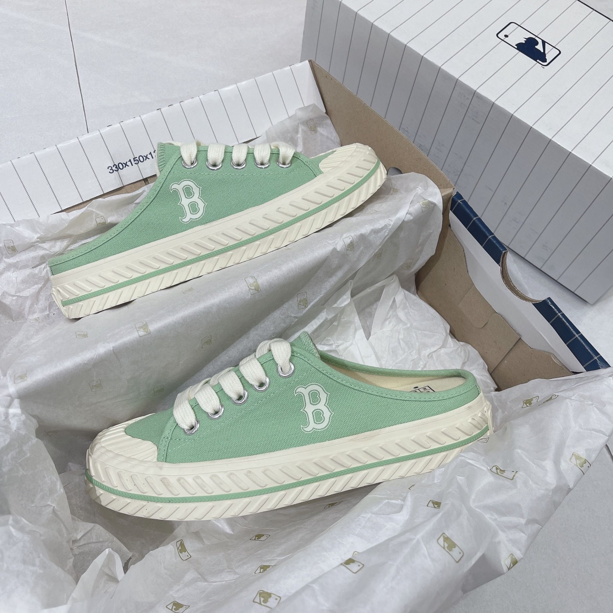  0313 - HÀNG CHÍNH HÃNG - GIÀY MLB MULE *ĐẠP GÓT* - *XANH LÁ / MINT* - 2022** 