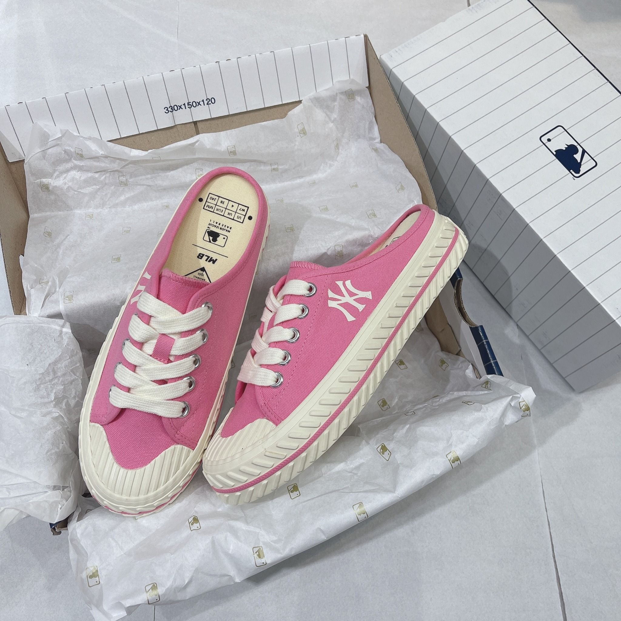 0312 - HÀNG CHÍNH HÃNG - GIÀY MLB MULE *ĐẠP GÓT* - *HỒNG/PINK* - 2022** 