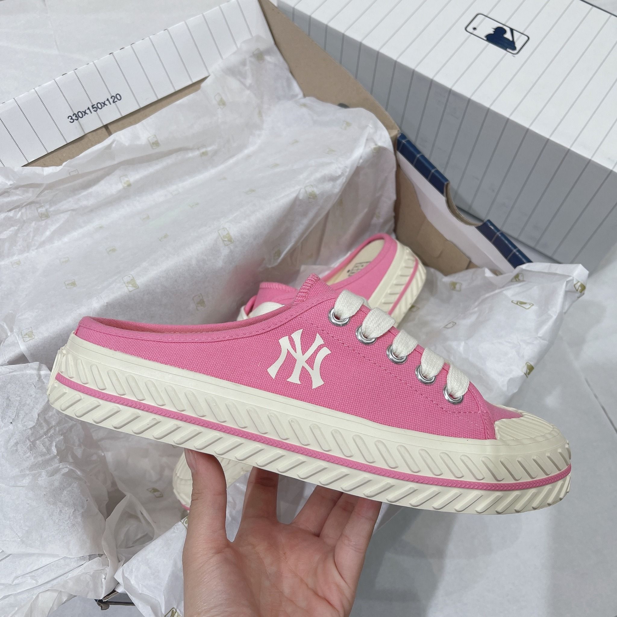  0312 - HÀNG CHÍNH HÃNG - GIÀY MLB MULE *ĐẠP GÓT* - *HỒNG/PINK* - 2022** 
