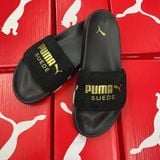  0320 - HÀNG CHÍNH HÃNG - DÉP PUMA SUEDE LEADCAT - *ĐEN / SỌC SUEDE* - 2022** 