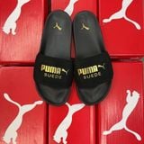  0320 - HÀNG CHÍNH HÃNG - DÉP PUMA SUEDE LEADCAT - *ĐEN / SỌC SUEDE* - 2022** 