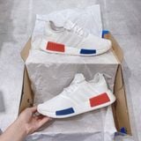  0327 - HÀNG CHÍNH HÃNG - GIÀY ADIDAS NMD (11) - TPU - Trắng - Cục Xanh + Đỏ 