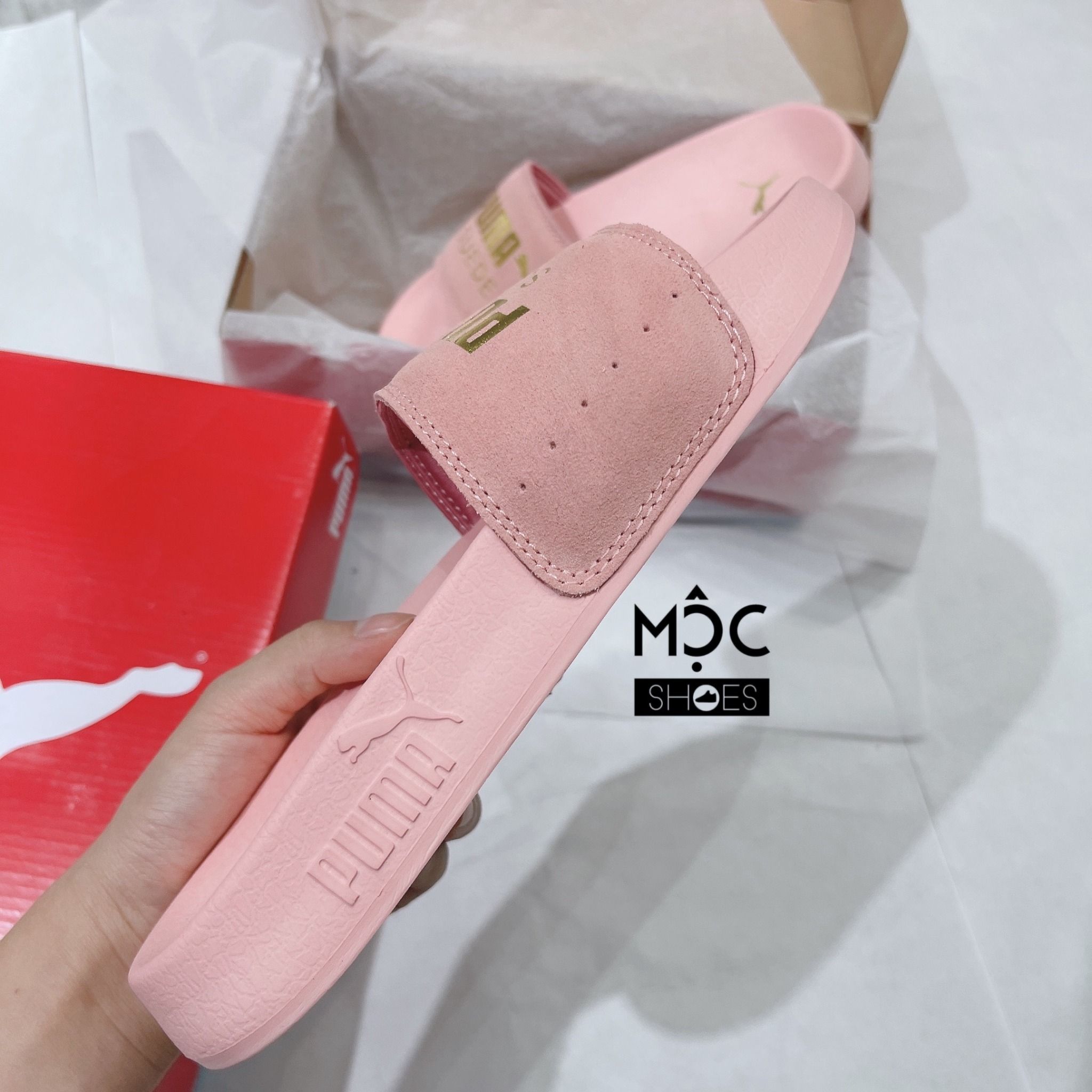  0324 - HÀNG CHÍNH HÃNG - DÉP PUMA SUEDE  LEADCAT - *HỒNG / PINK* - 2022** 