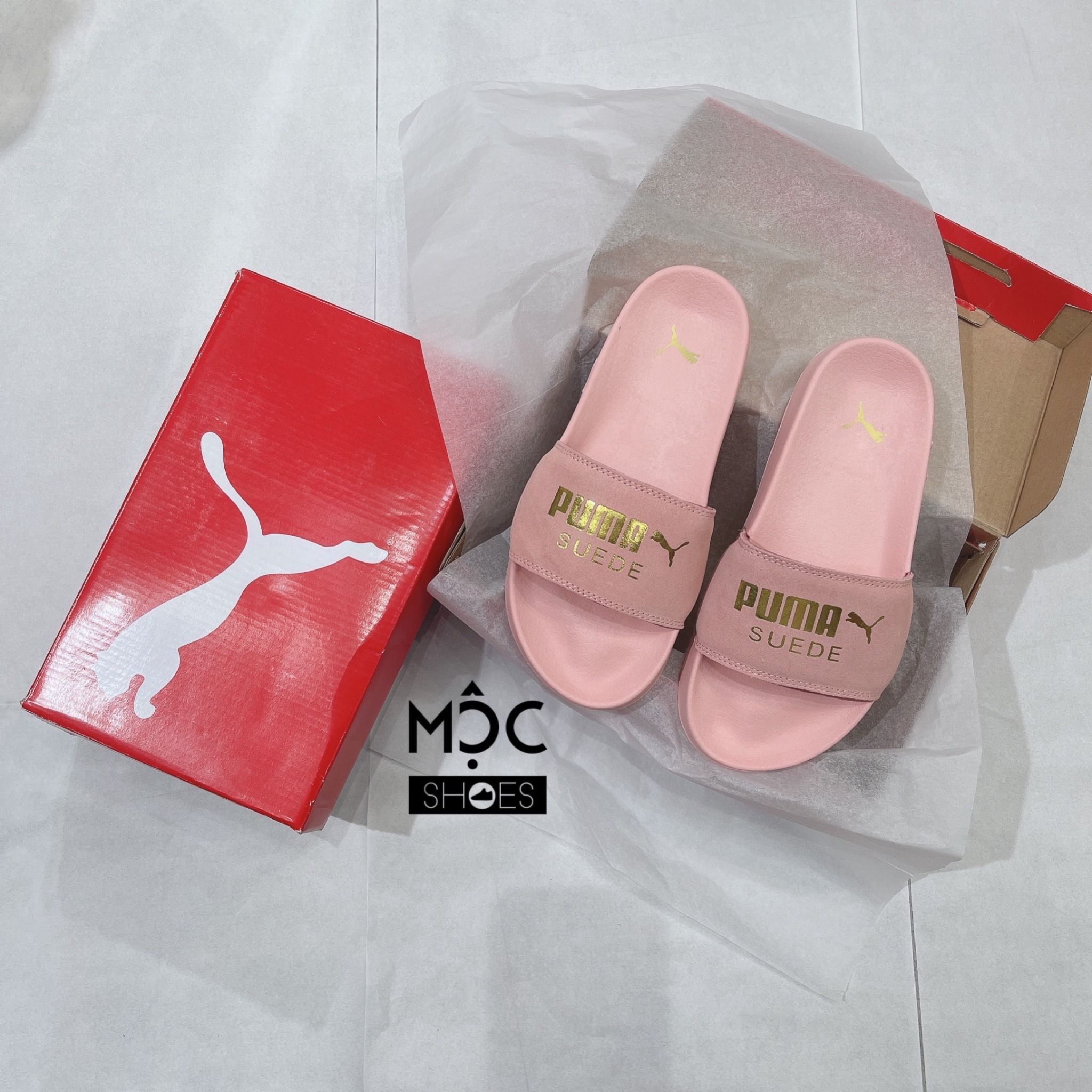  0324 - HÀNG CHÍNH HÃNG - DÉP PUMA SUEDE  LEADCAT - *HỒNG / PINK* - 2022** 