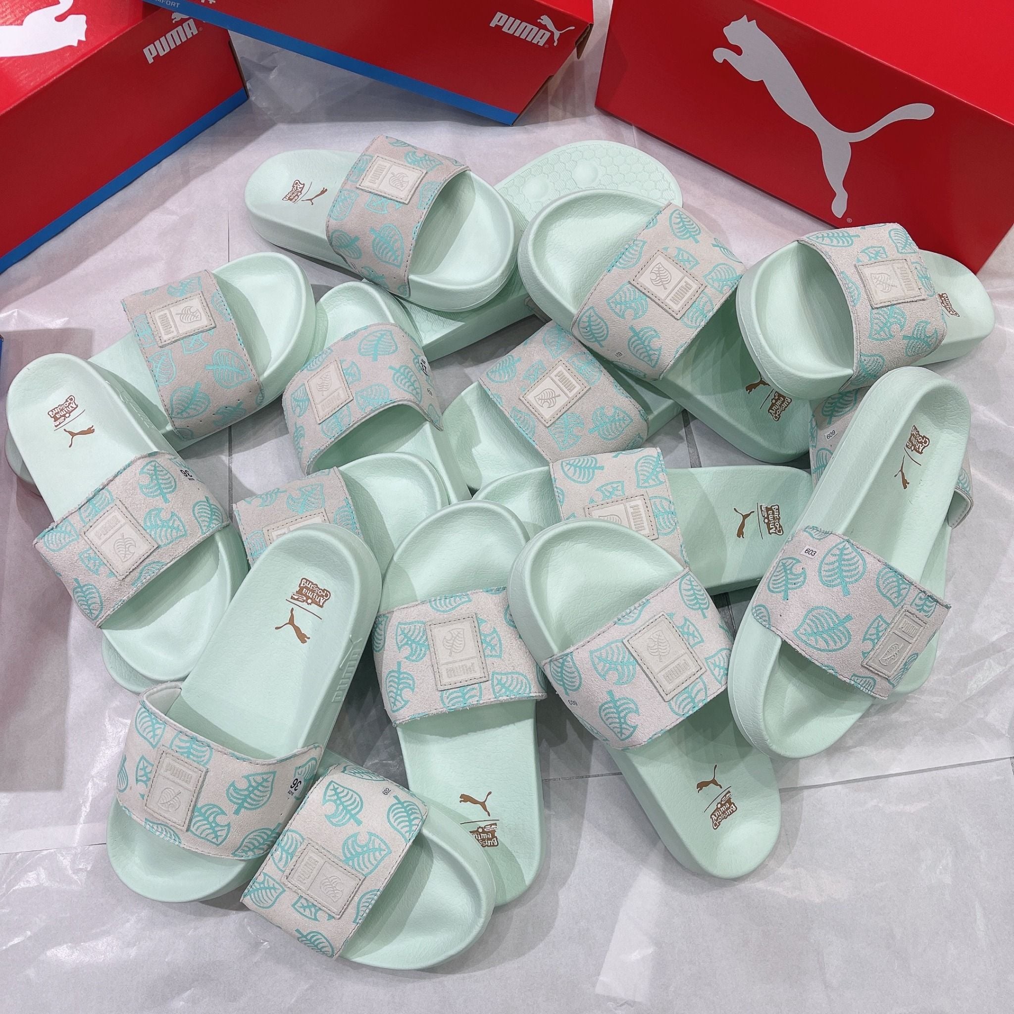  0341 - HÀNG CHÍNH HÃNG - DÉP PUMA SUEDE  LEADCAT - *XANH MINT* - 2022** 