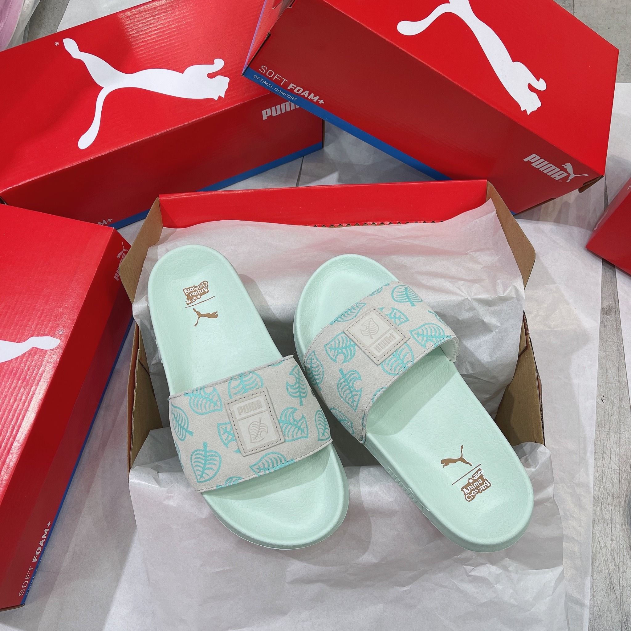  0341 - HÀNG CHÍNH HÃNG - DÉP PUMA SUEDE  LEADCAT - *XANH MINT* - 2022** 