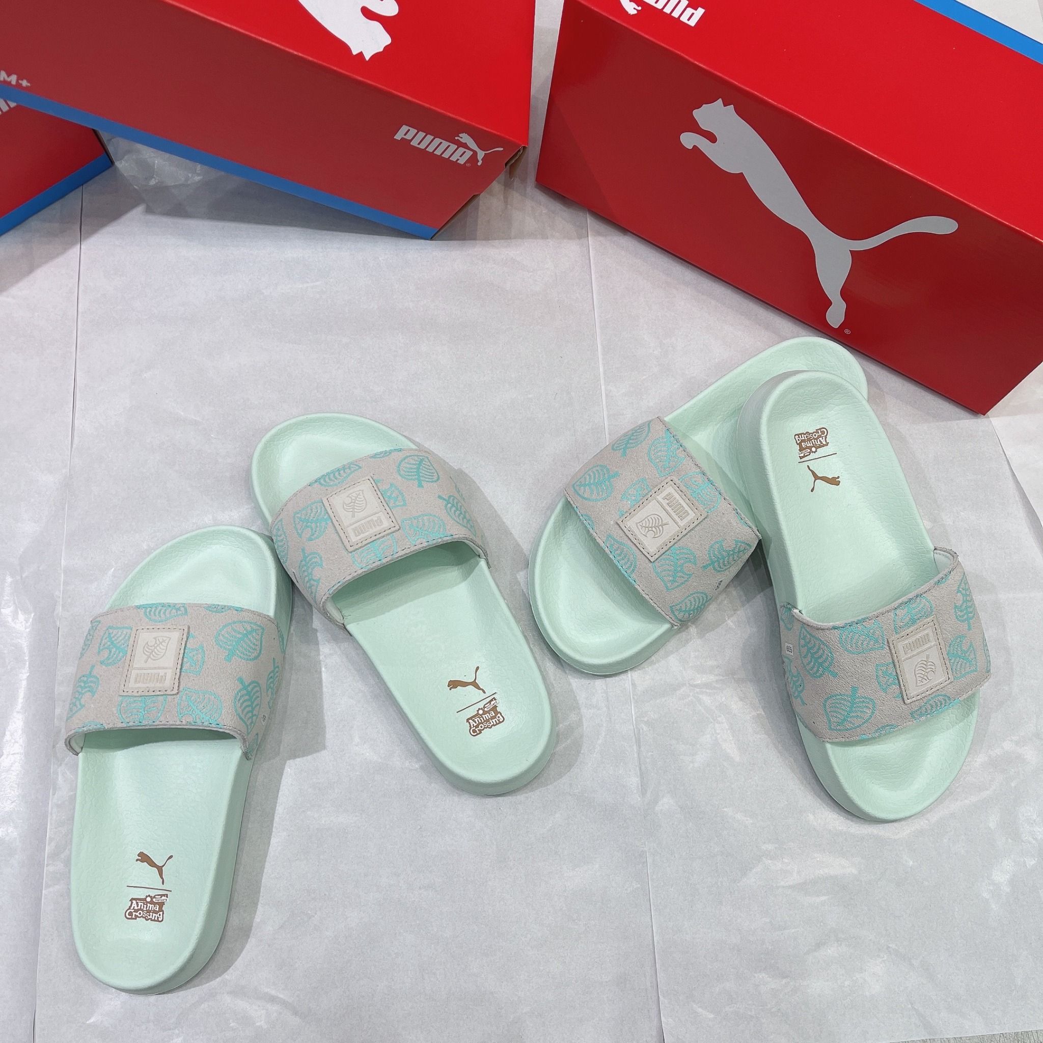  0341 - HÀNG CHÍNH HÃNG - DÉP PUMA SUEDE  LEADCAT - *XANH MINT* - 2022** 