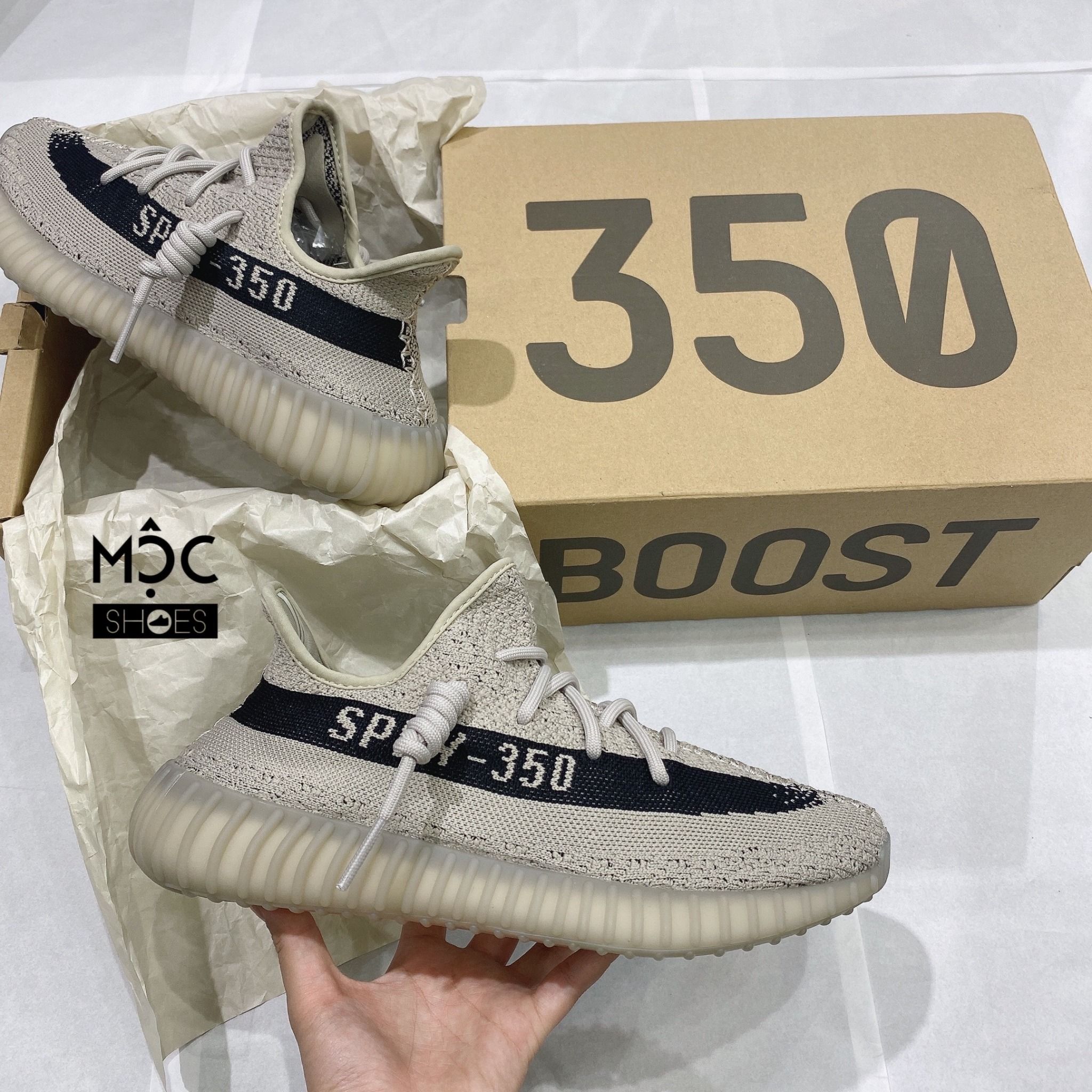  0351 - [CHÍNH HÃNG] Giày Sneaker Adidas Yeezy Boost 350 V2 -  Beige/Black 