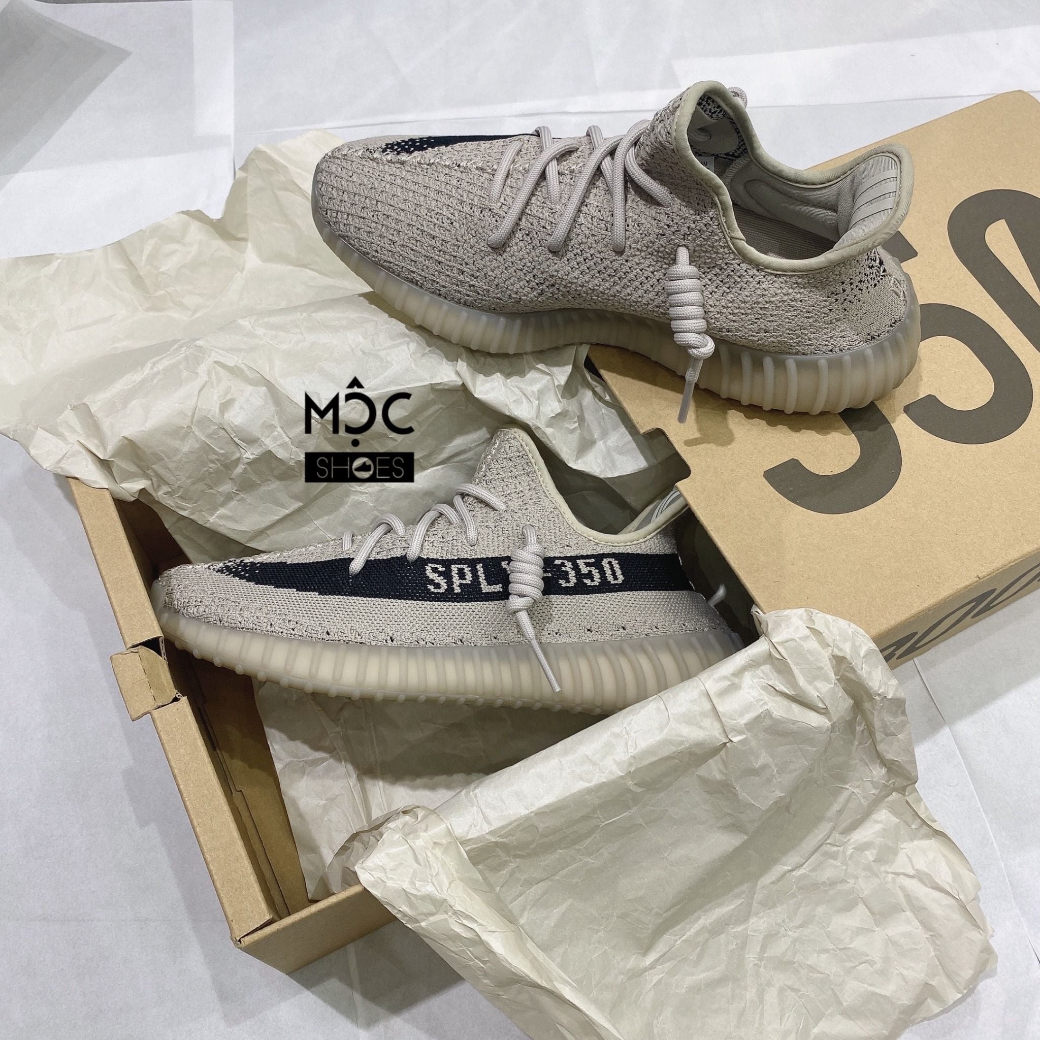  0351 - [CHÍNH HÃNG] Giày Sneaker Adidas Yeezy Boost 350 V2 -  Beige/Black 