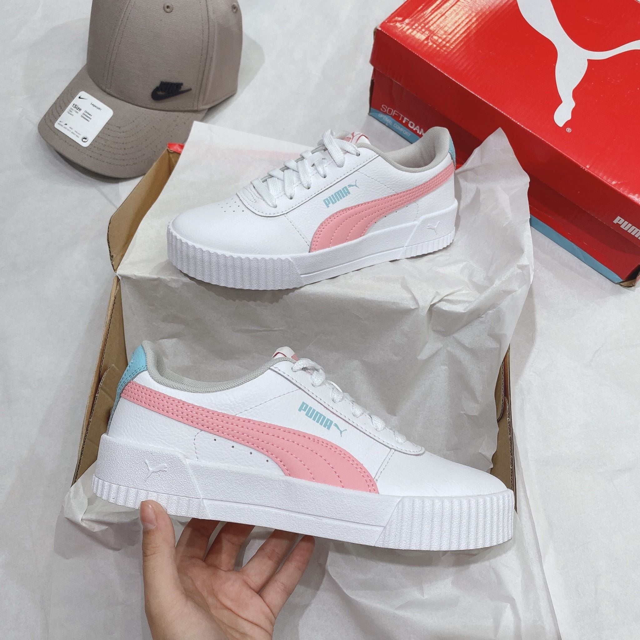  0373 - HÀNG CHÍNH HÃNG - GIÀY PUMA CARINA HỒNG *PINK* 