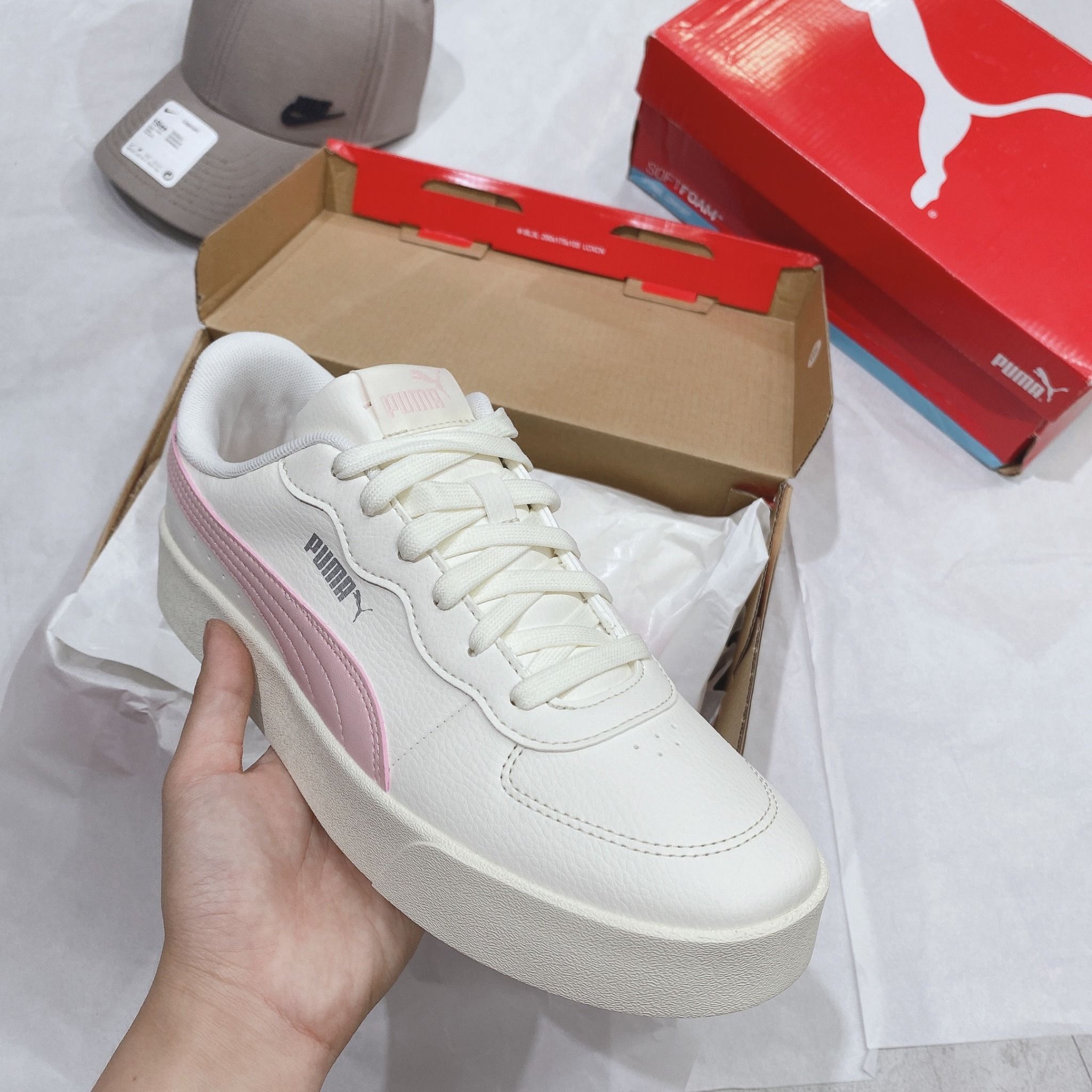  0371 - HÀNG CHÍNH HÃNG - GIÀY PUMA SKYE CLEAN PINK  *PINK* -  Code: 380147-05 
