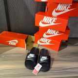 0343 - HÀNG CHÍNH HÃNG - Dép NIKE Victori One Slide - Đen Swoosh Trắng 