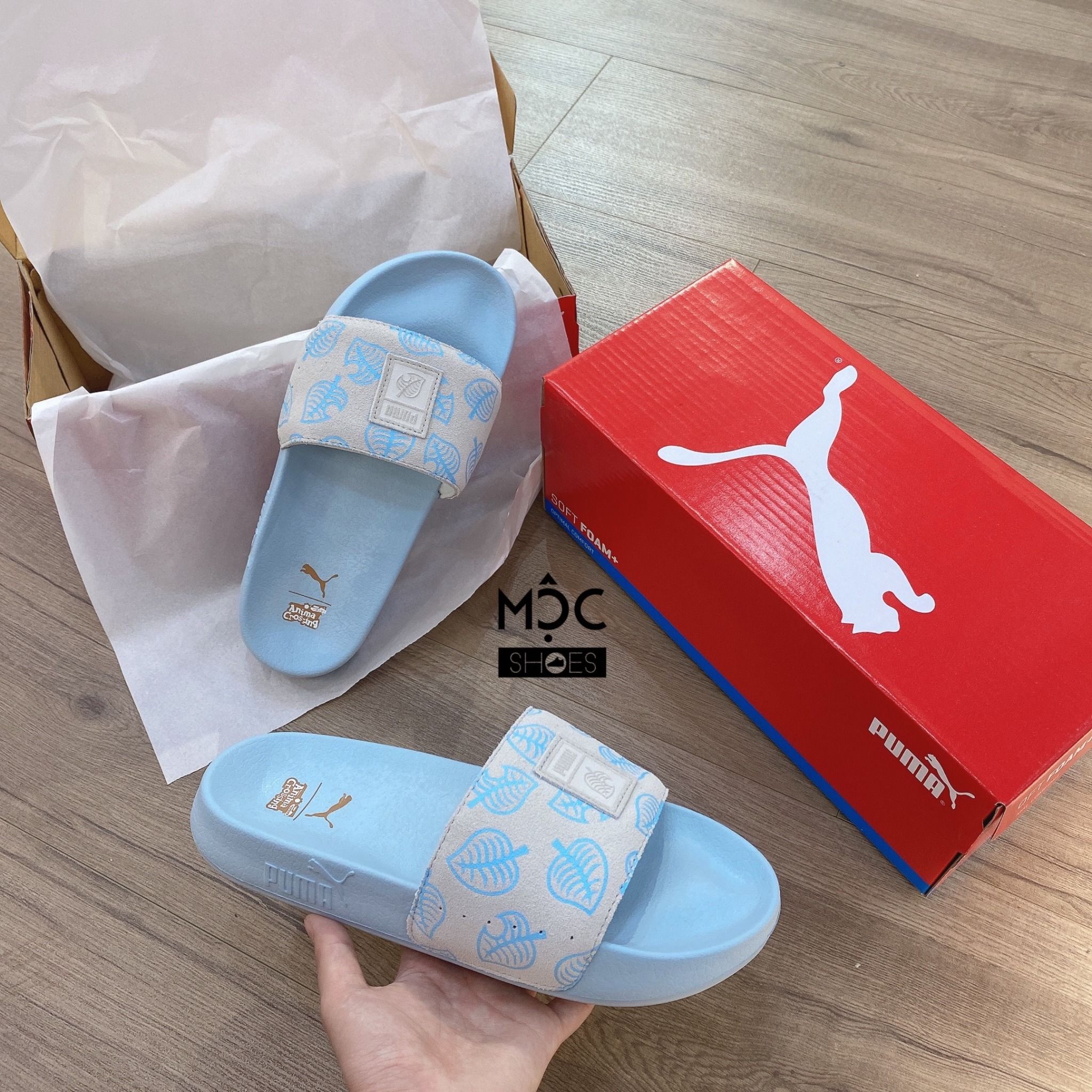  0369 - HÀNG CHÍNH HÃNG - DÉP PUMA SUEDE  LEADCAT - *XANH BIỂN* 